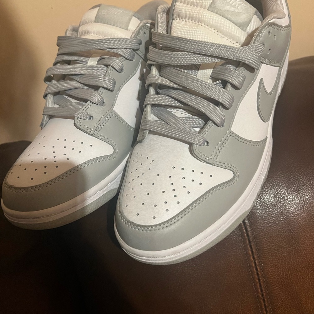 Nike Gray and White Dunks Men's Sneakers